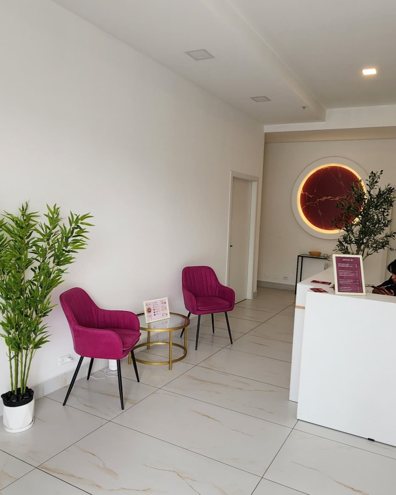 Sala de espera de un centro Japanese Head Spa